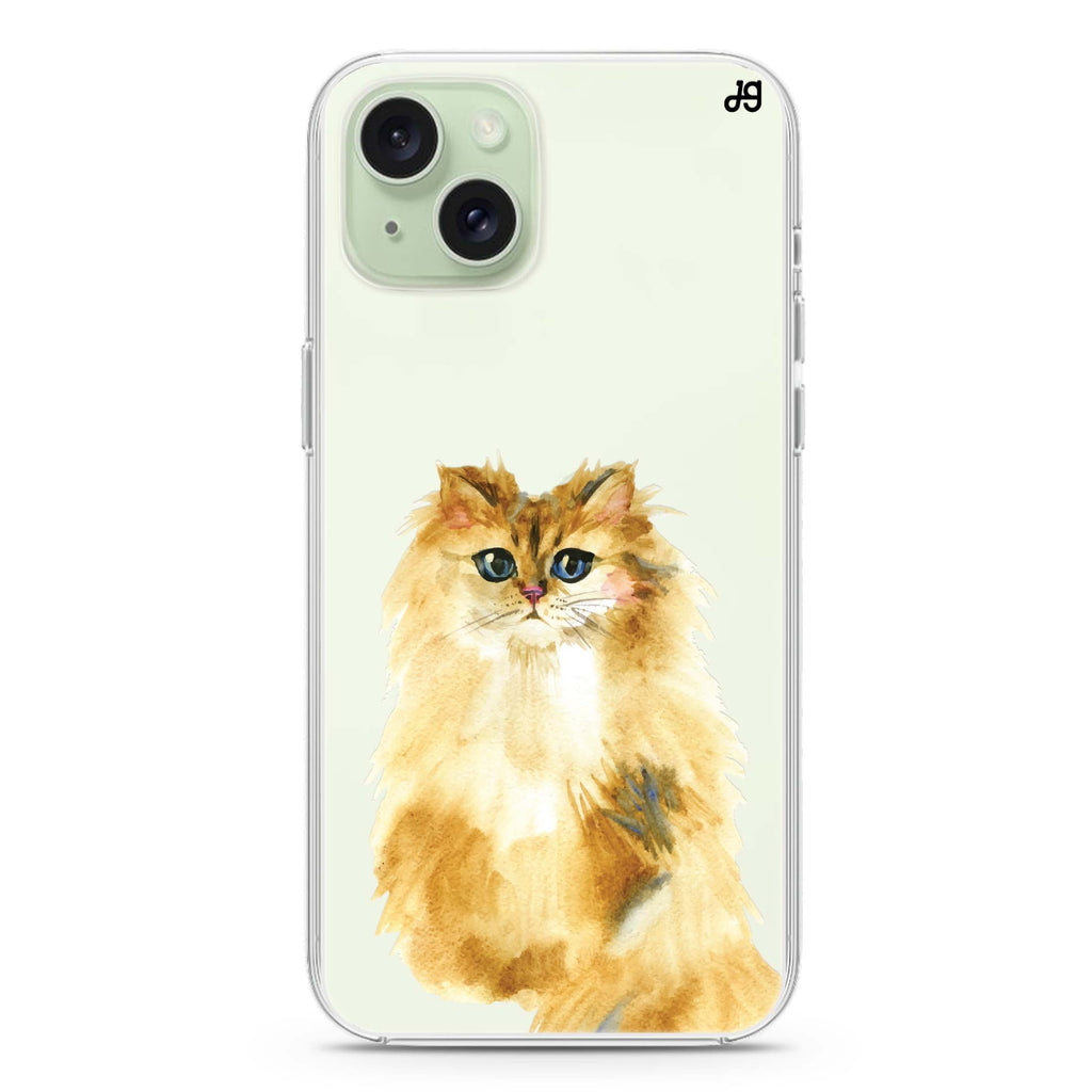 Watercolour Cat iPhone 15 plus 水晶透明保護殼