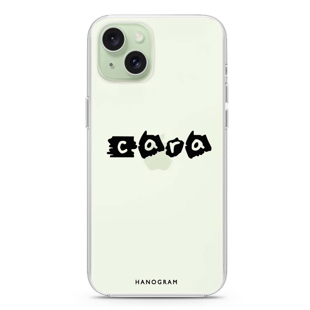 Sticker Custom Name iPhone 15 plus 水晶透明保護殼