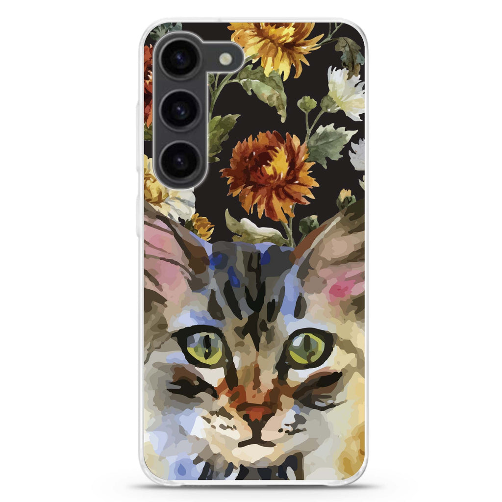 Watercolour Cat Samsung Galaxy 水晶透明保護殼