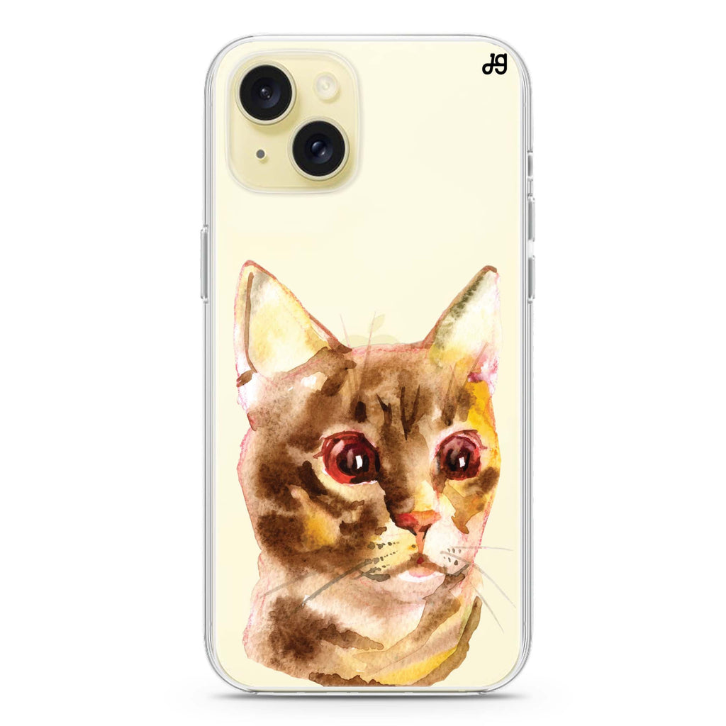 Watercolour Cat iPhone 15 水晶透明保護殼
