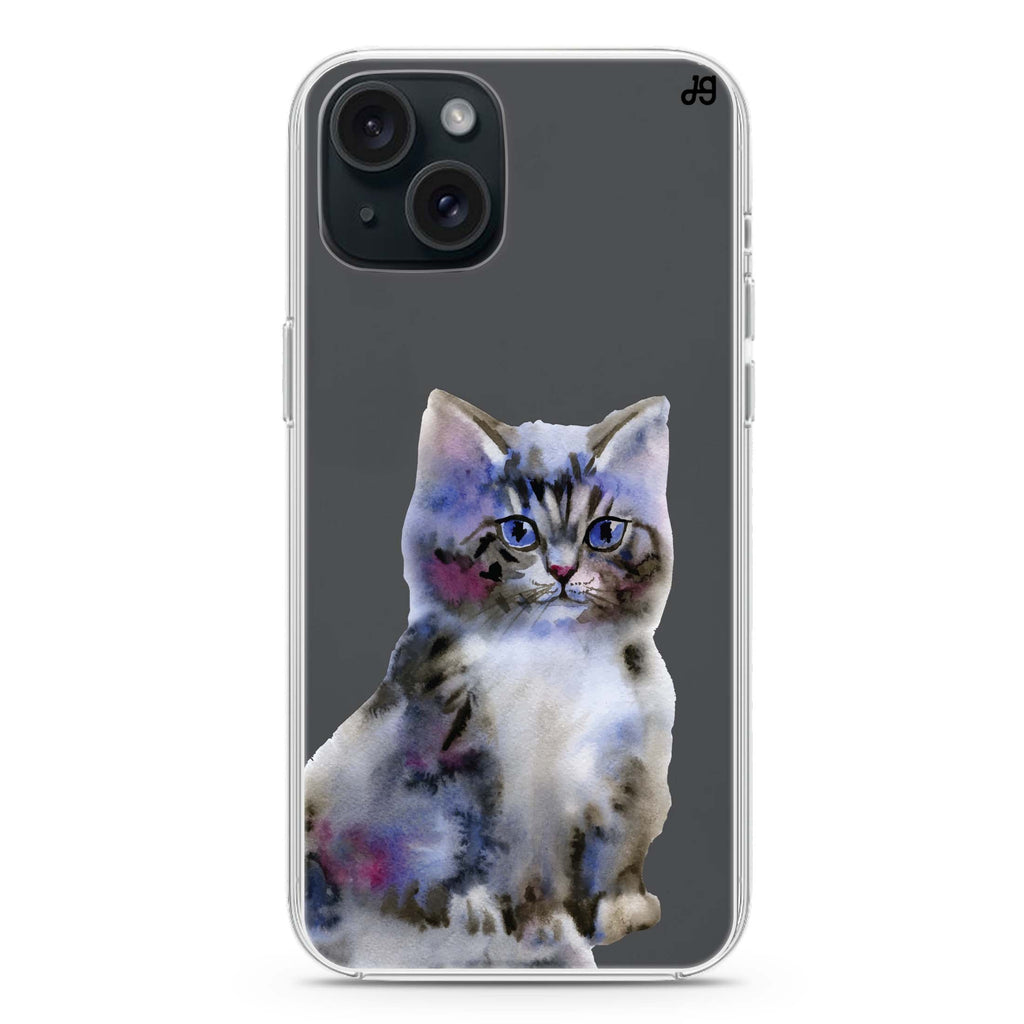 Watercolour Cat iPhone 15 plus 水晶透明保護殼