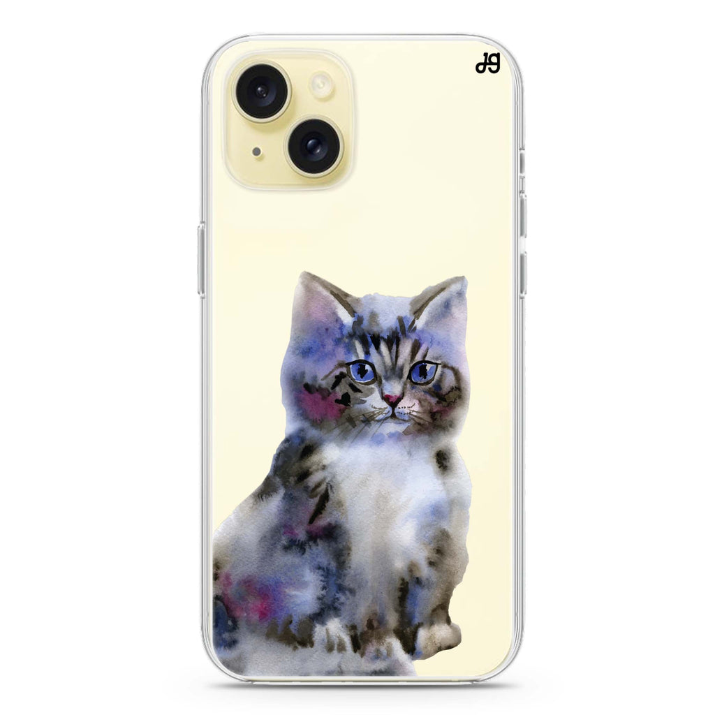 Watercolour Cat iPhone 15 水晶透明保護殼