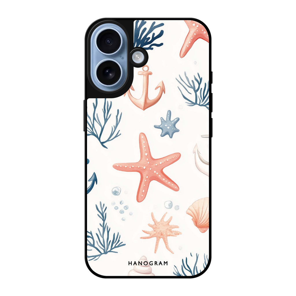 Reflective iPhone 16 Mirror Case –Seaside Sprinkles Design