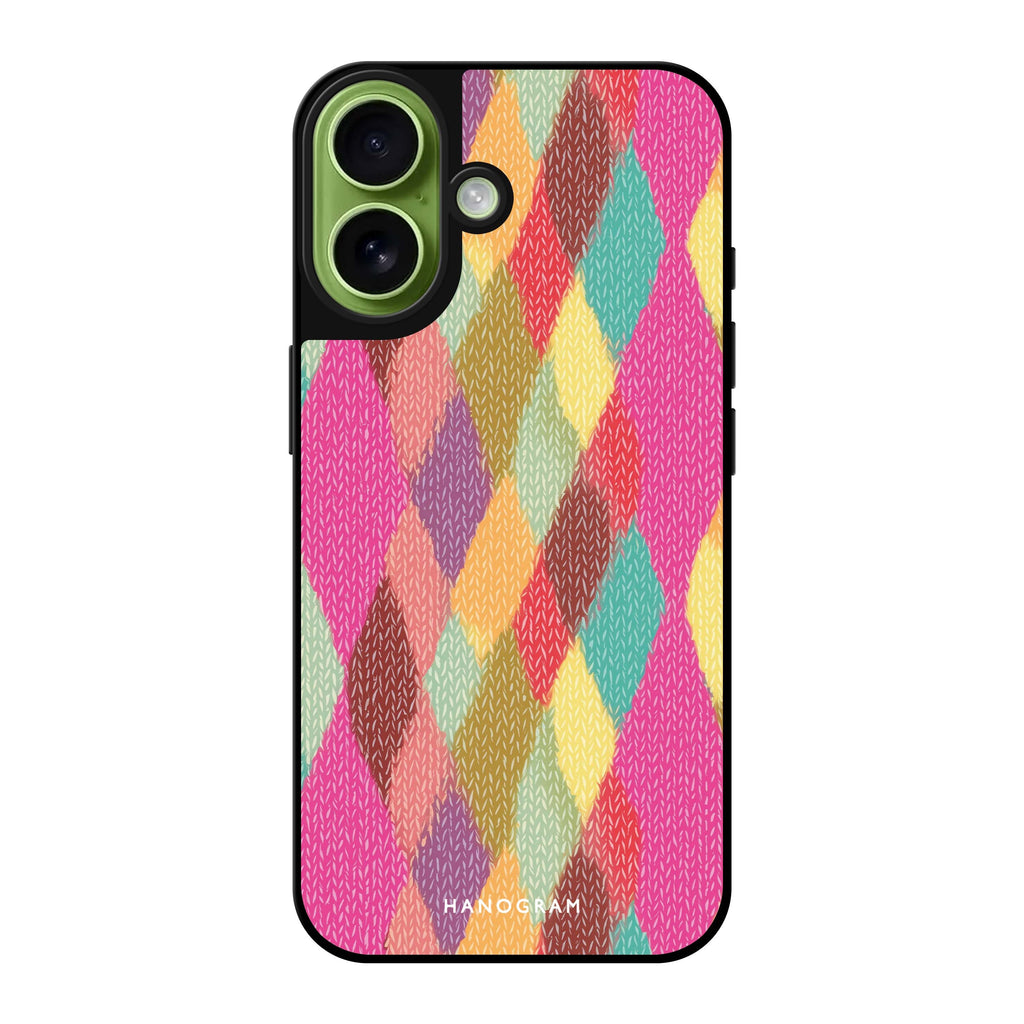 Reflective iPhone 16 Mirror Case –Breeze Diamonds Design