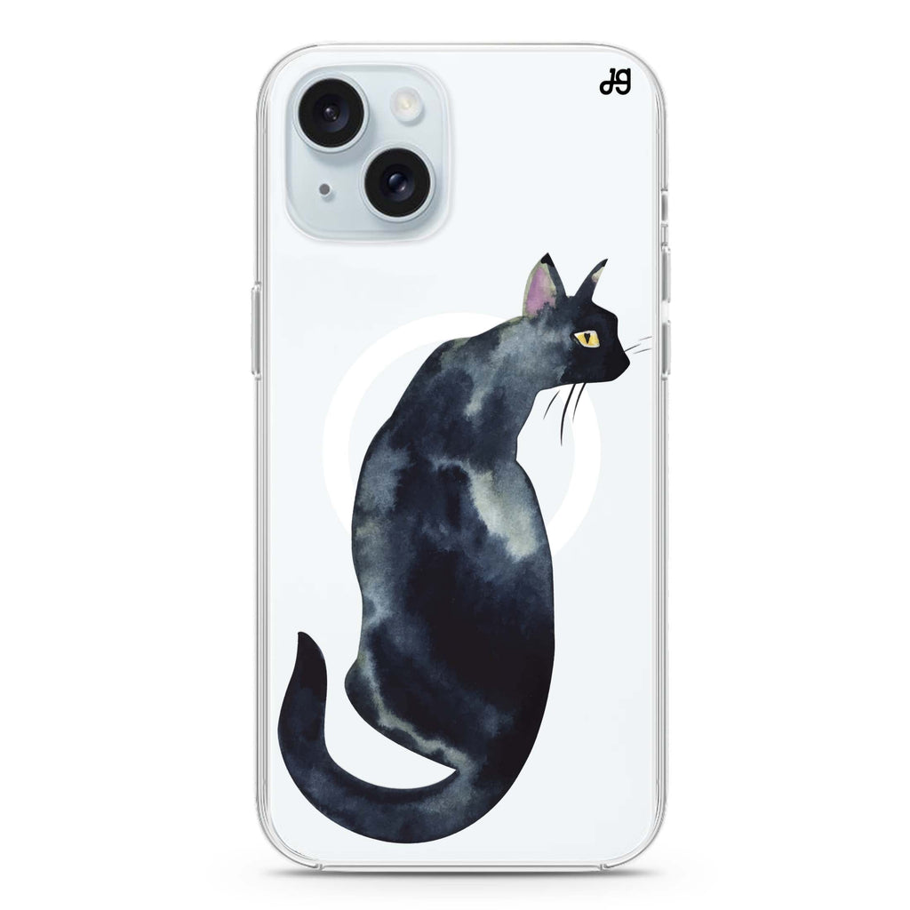 Watercolour Cat iPhone 15 Magsafe 兼容水晶透明保護殼