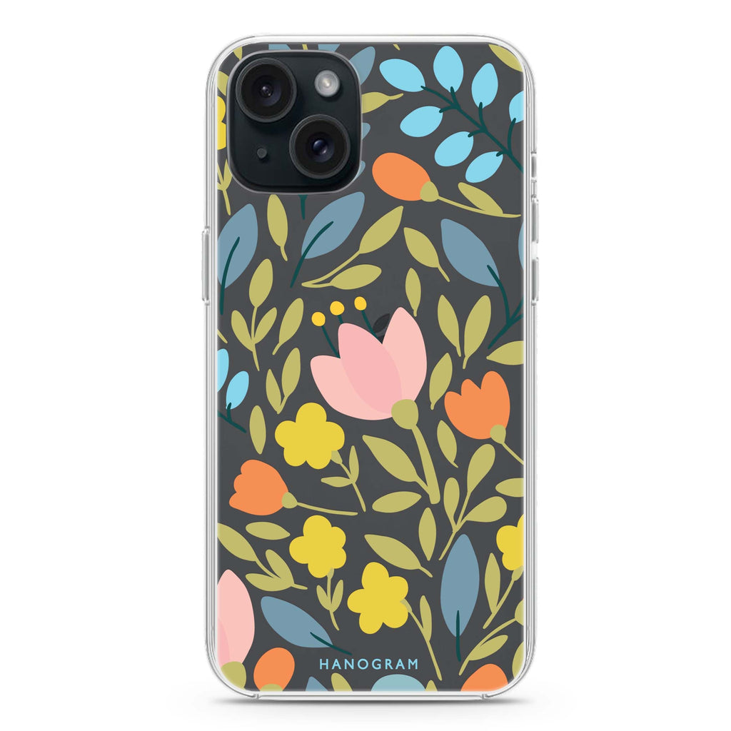 Floral iPhone 15 水晶透明保護殼