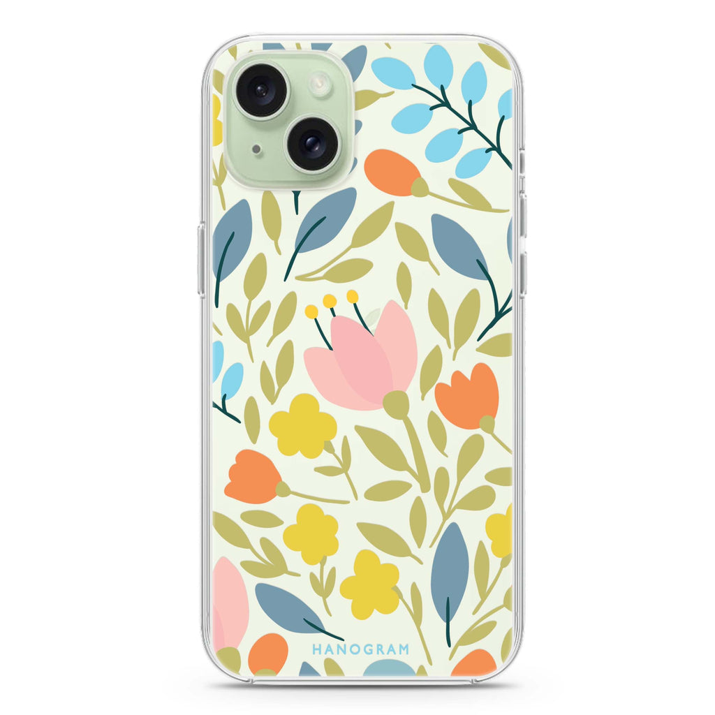 Floral iPhone 15 plus 水晶透明保護殼