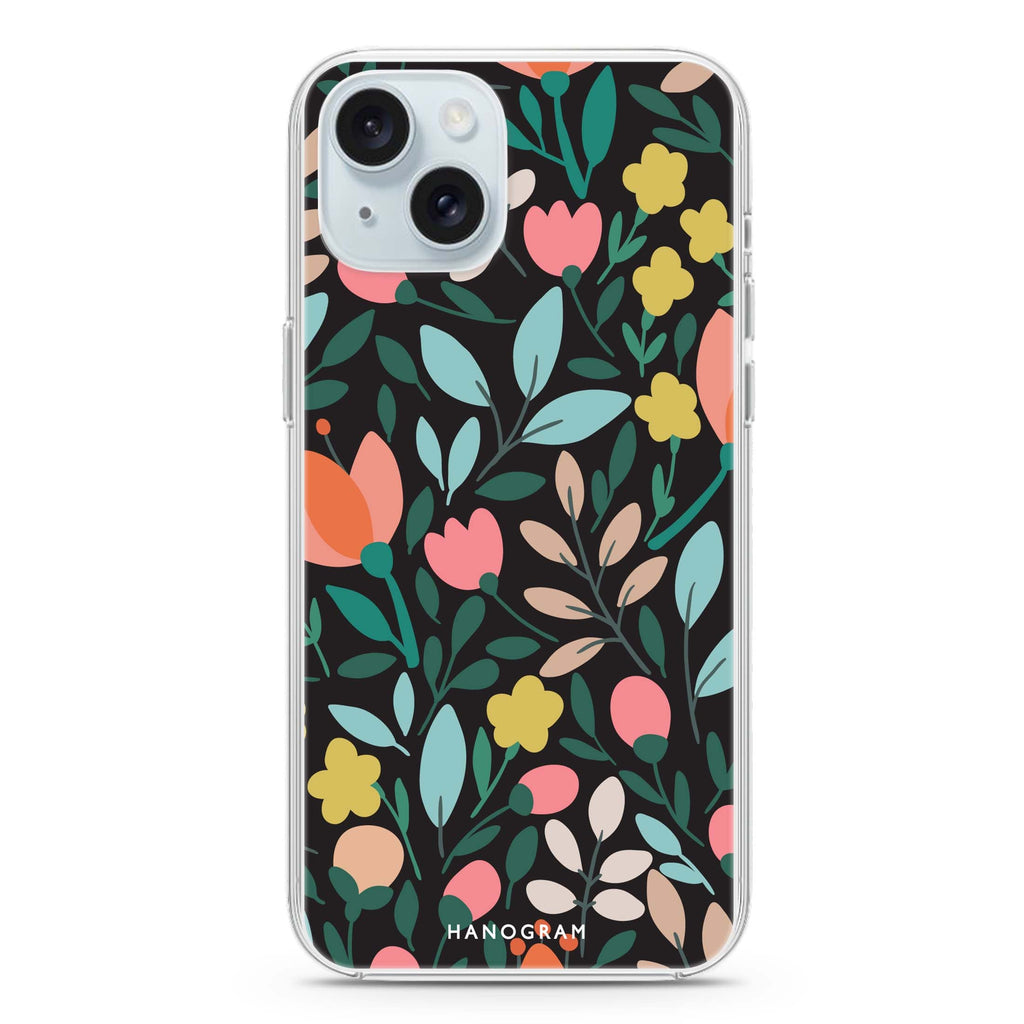 Floral iPhone 15 水晶透明保護殼