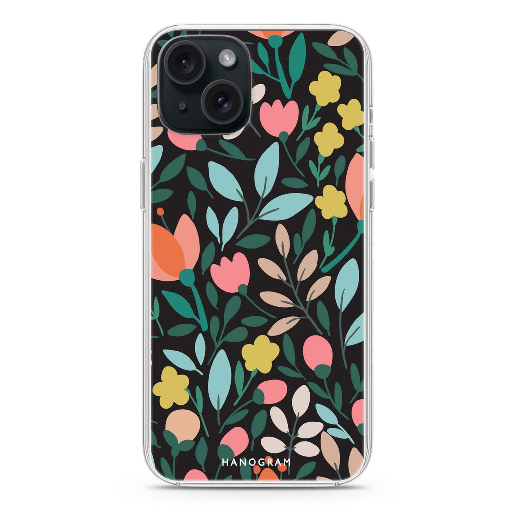 Floral iPhone 15 plus 水晶透明保護殼