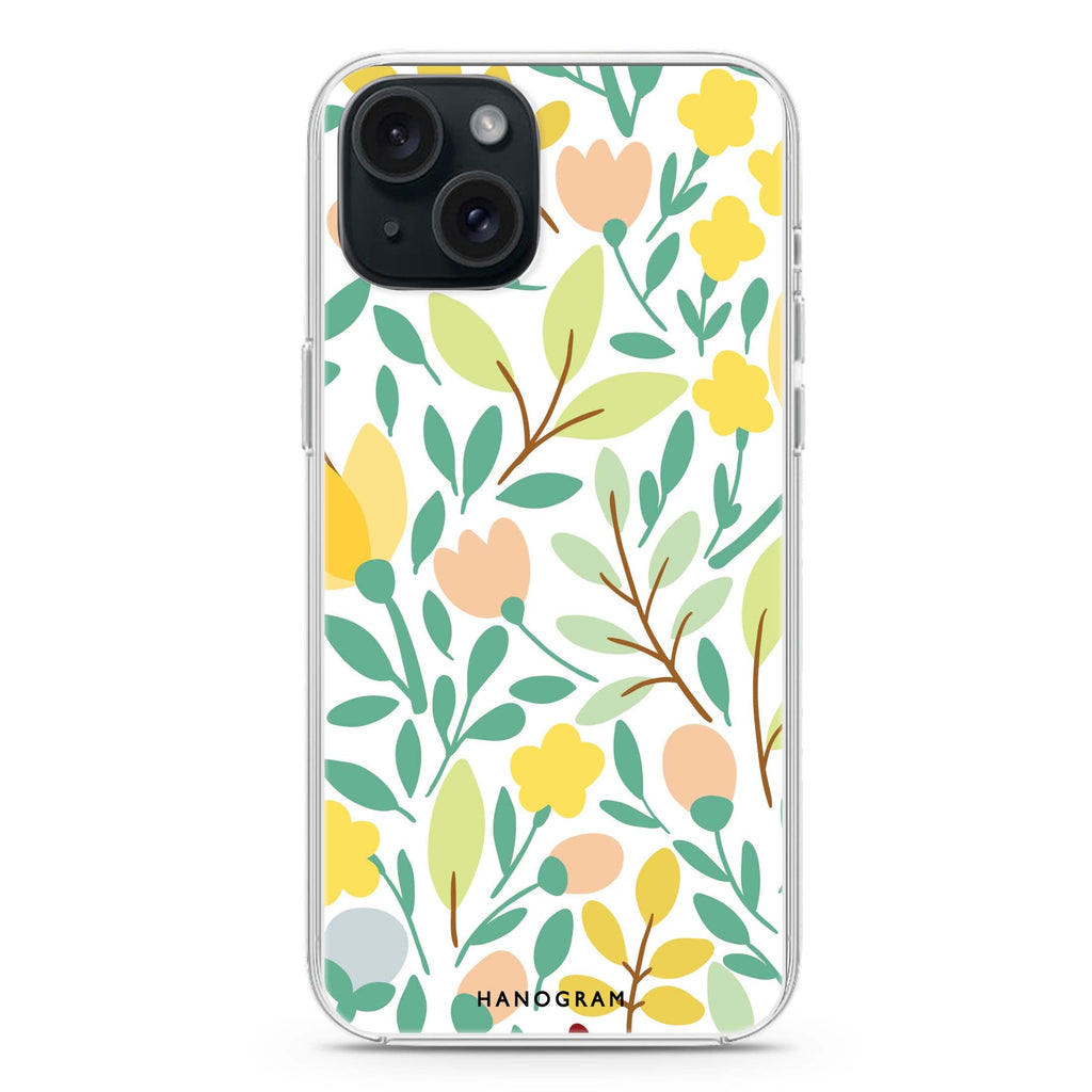 Floral iPhone 15 plus 水晶透明保護殼
