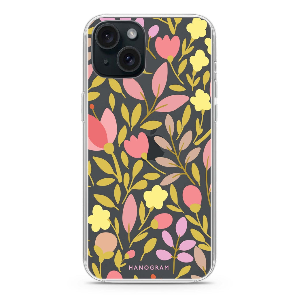 Floral iPhone 15 plus 水晶透明保護殼