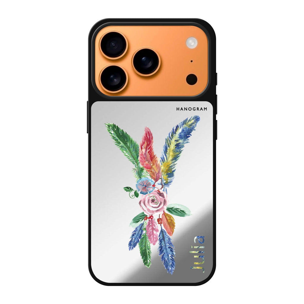 Feather Love 愛心鳥類 iPhone 17 Pro Max 鏡面手機殼主圖