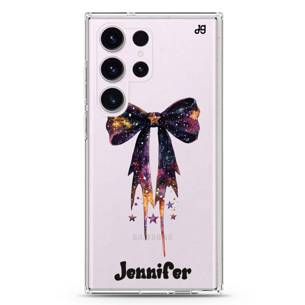 Spellbound Bows Samsung Galaxy Ultra 可加名字透明保護殼，適用 S26/S25/S24/S23 Ultra，圖1