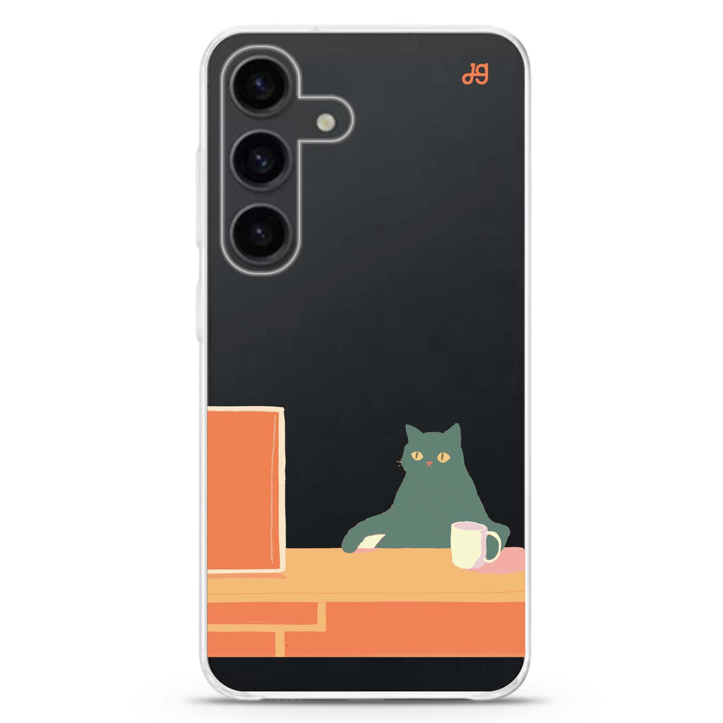 Couch Pawtato Samsung Galaxy S26/S25/S24 水晶透明保護殼正面展示