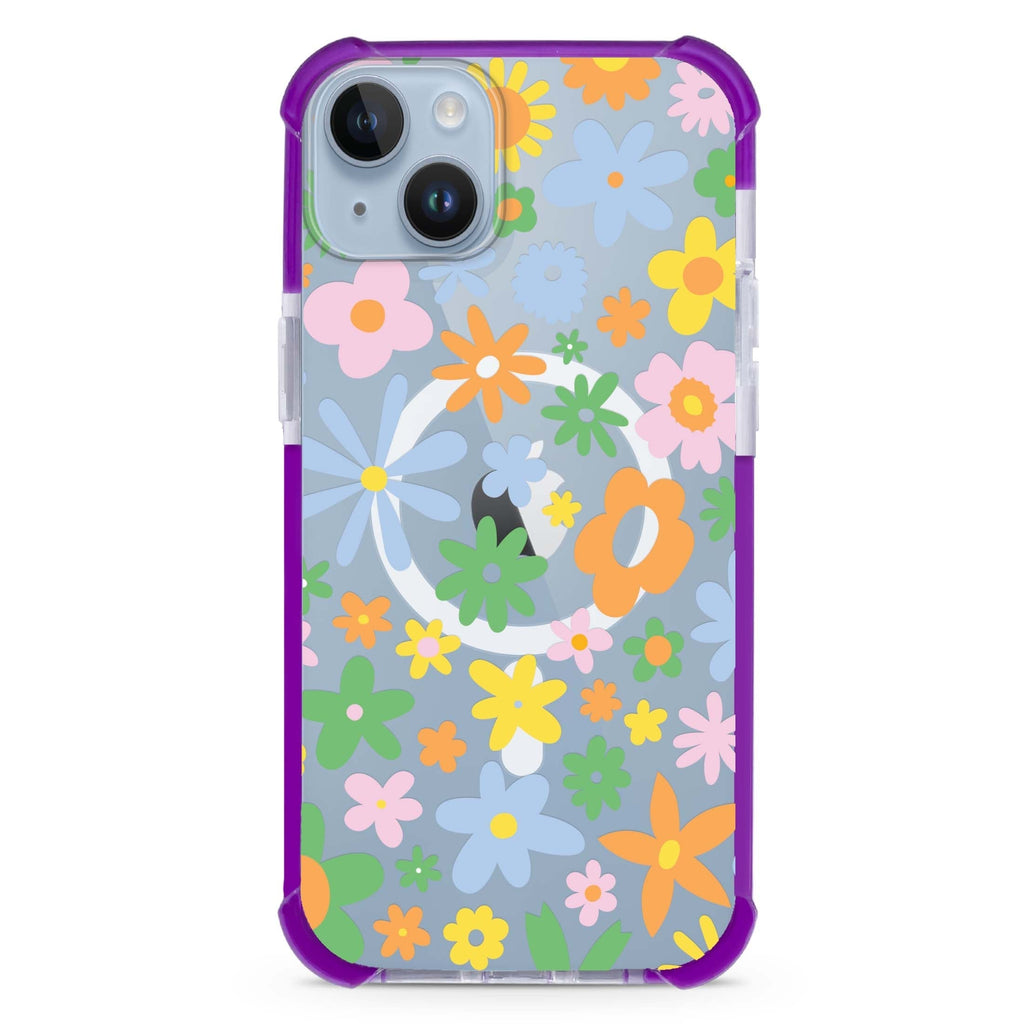 Flowers iPhone 15 Plus Magsafe 兼容超強防摔保護殼