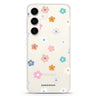 Floral Pattern Samsung Galaxy S26/S25/S24 水晶透明保護殼正面展示