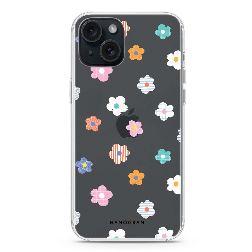 Floral Pattern iPhone 15 水晶透明保護殼