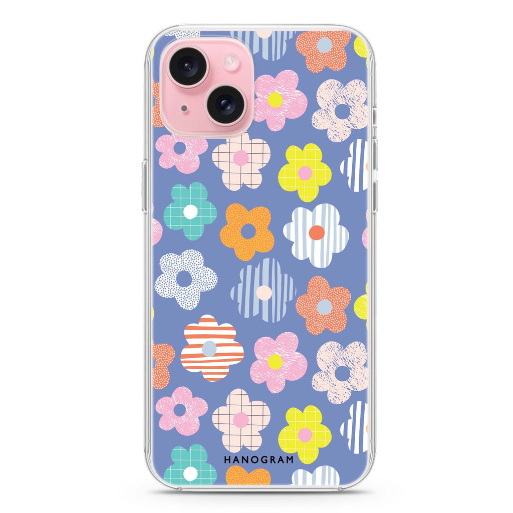Floral Pattern iPhone 15 plus 水晶透明保護殼
