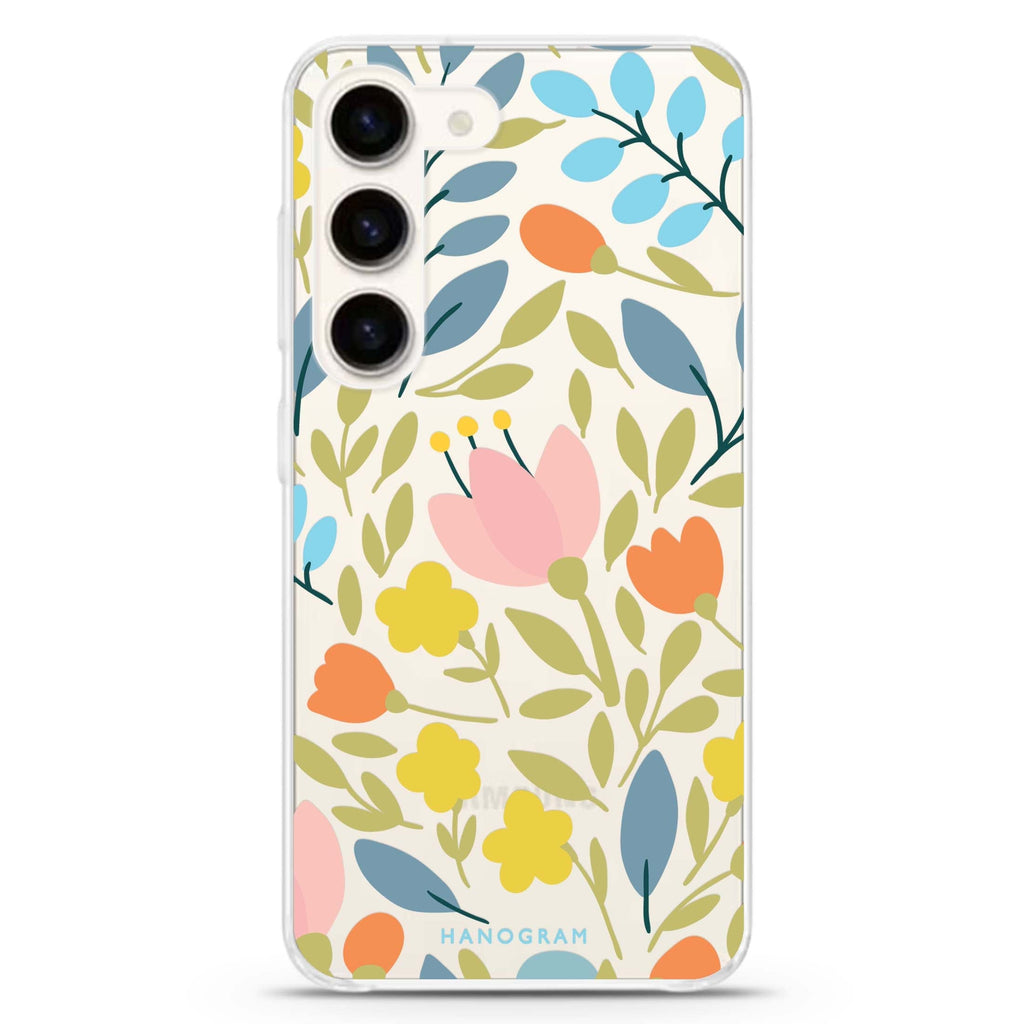 Floral Samsung Galaxy 水晶透明保護殼