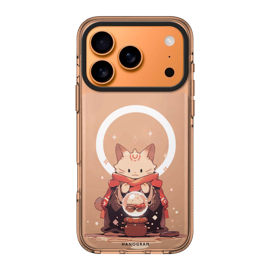 Mystic Feline iPhone 17 Pro Max MagSafe 水晶透明保護殼 貓圖案設計 圖1