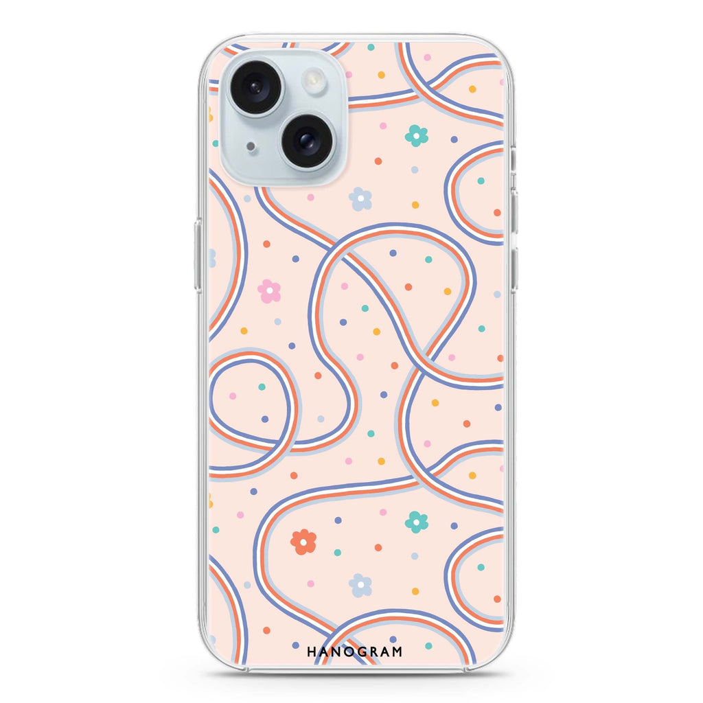 Floral & Line iPhone 15 水晶透明保護殼