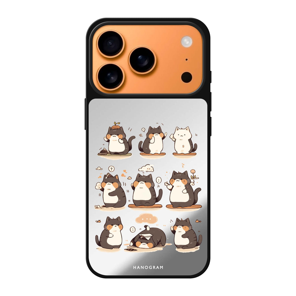 Zen Meowster 圖案 iPhone 17 Pro Max 鏡面手機殼主圖