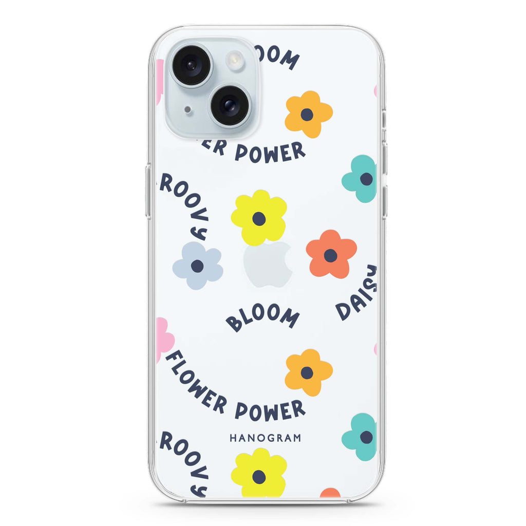 Flower Power iPhone 15 水晶透明保護殼