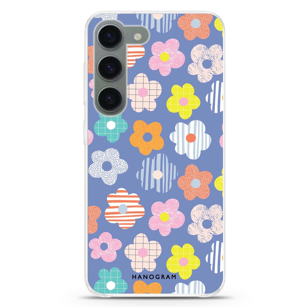 Floral Pattern Samsung Galaxy 水晶透明保護殼