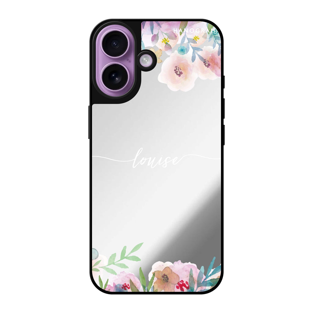 Reflective iPhone 16 Mirror Case –Art of Floral Design
