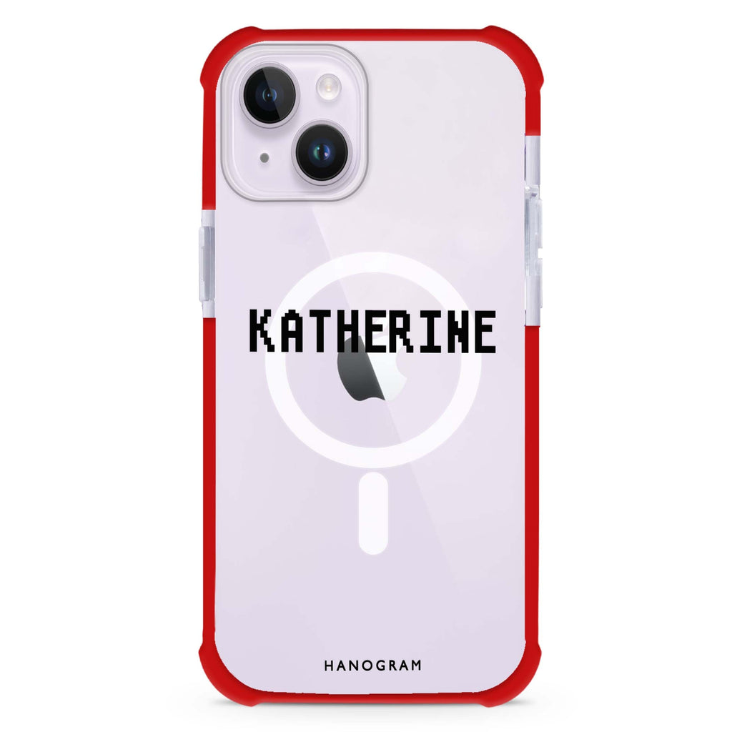 Pixel Custom Name iPhone 15 Plus Magsafe 兼容超強防摔保護殼