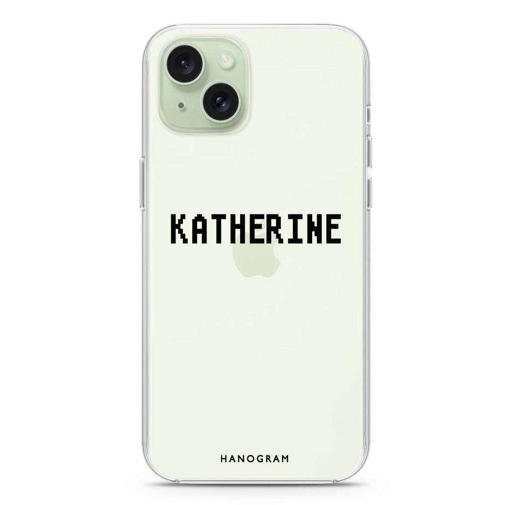 Pixel Custom Name iPhone 15 plus 水晶透明保護殼
