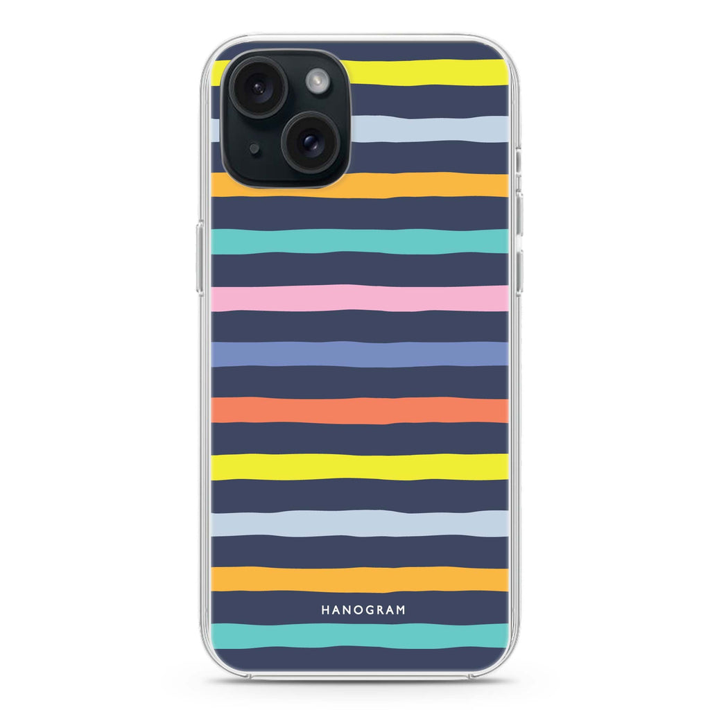 Rainbow Line iPhone 15 水晶透明保護殼