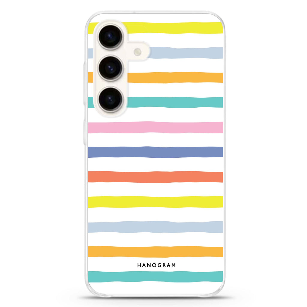 Colourful Line Samsung Galaxy S26/S25/S24 水晶透明保護殼正面展示