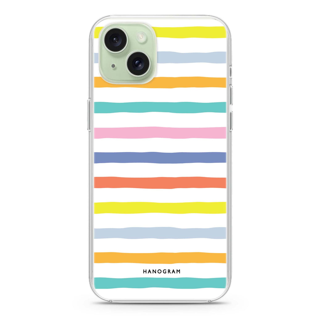 Colourful Line iPhone 15 Magsafe 兼容水晶透明保護殼