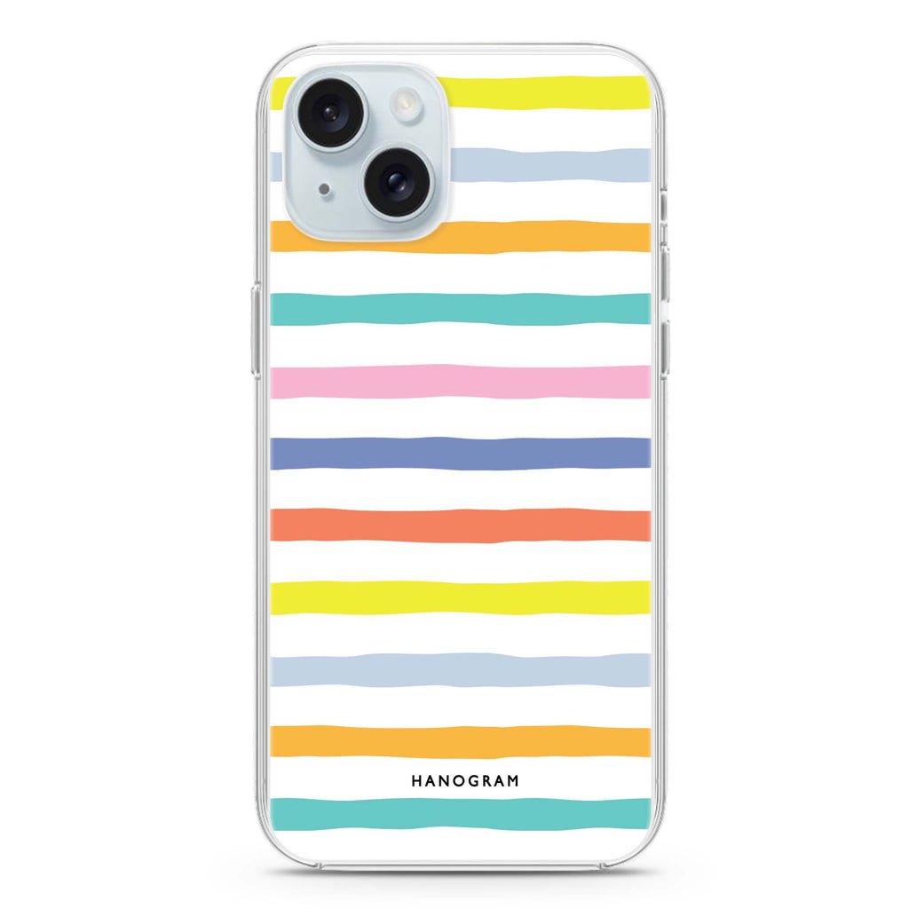 Colourful Line iPhone 15 Plus Magsafe 兼容水晶透明保護殼