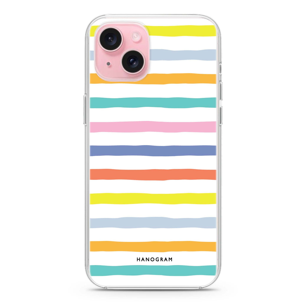 Colourful Line iPhone 15 plus 水晶透明保護殼