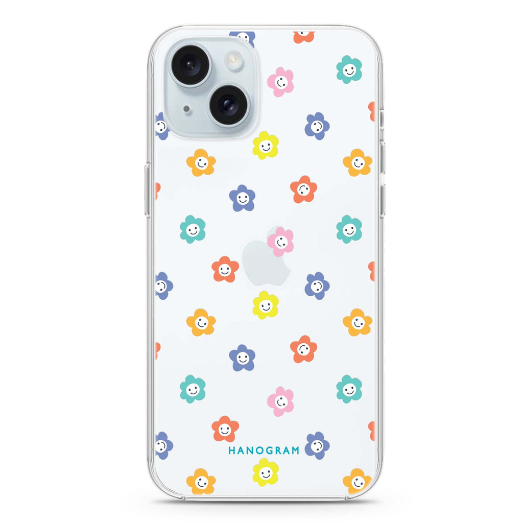 Little Smile Flowers iPhone 15 水晶透明保護殼