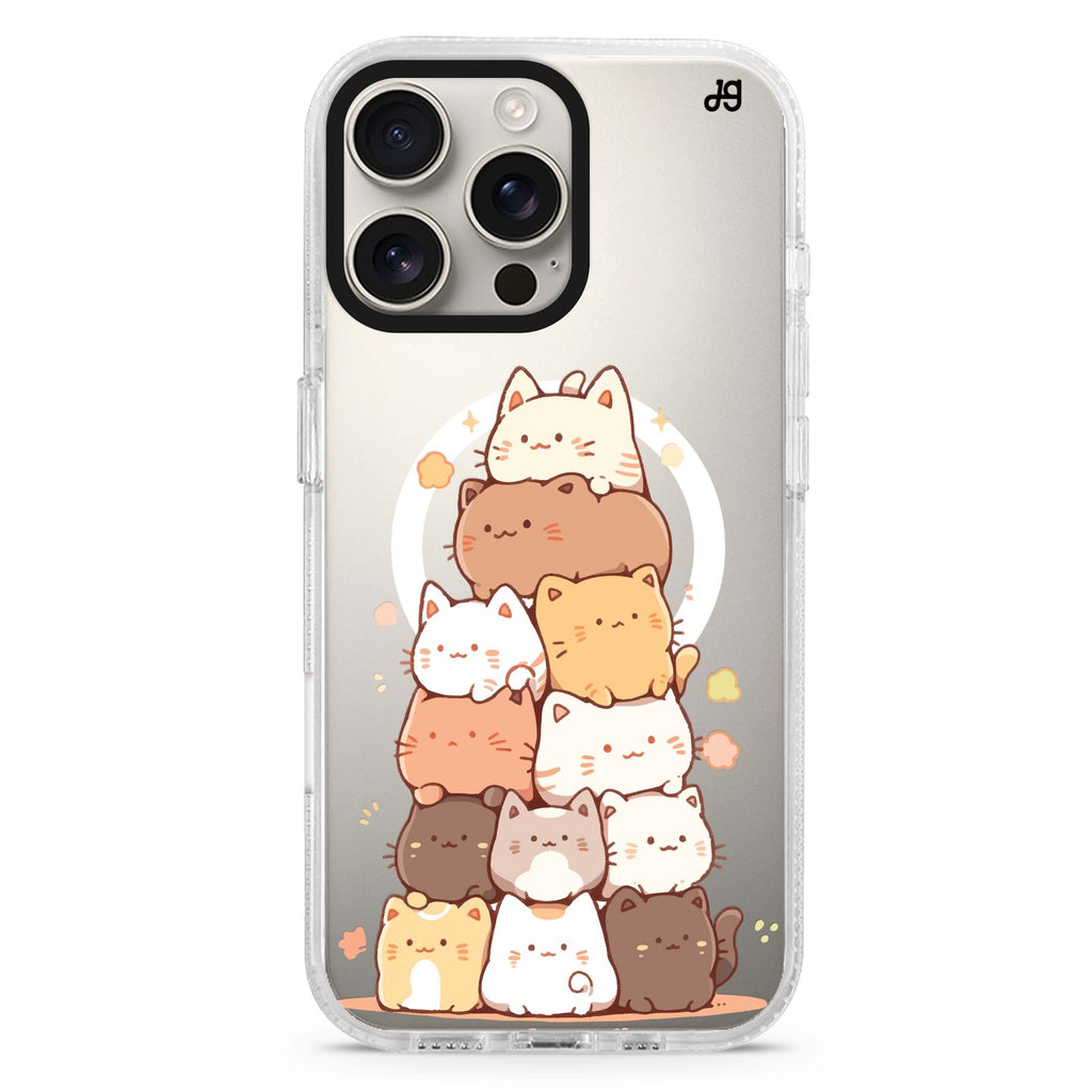 Kitty Cluster Magsafe 兼容水晶透明保護殼