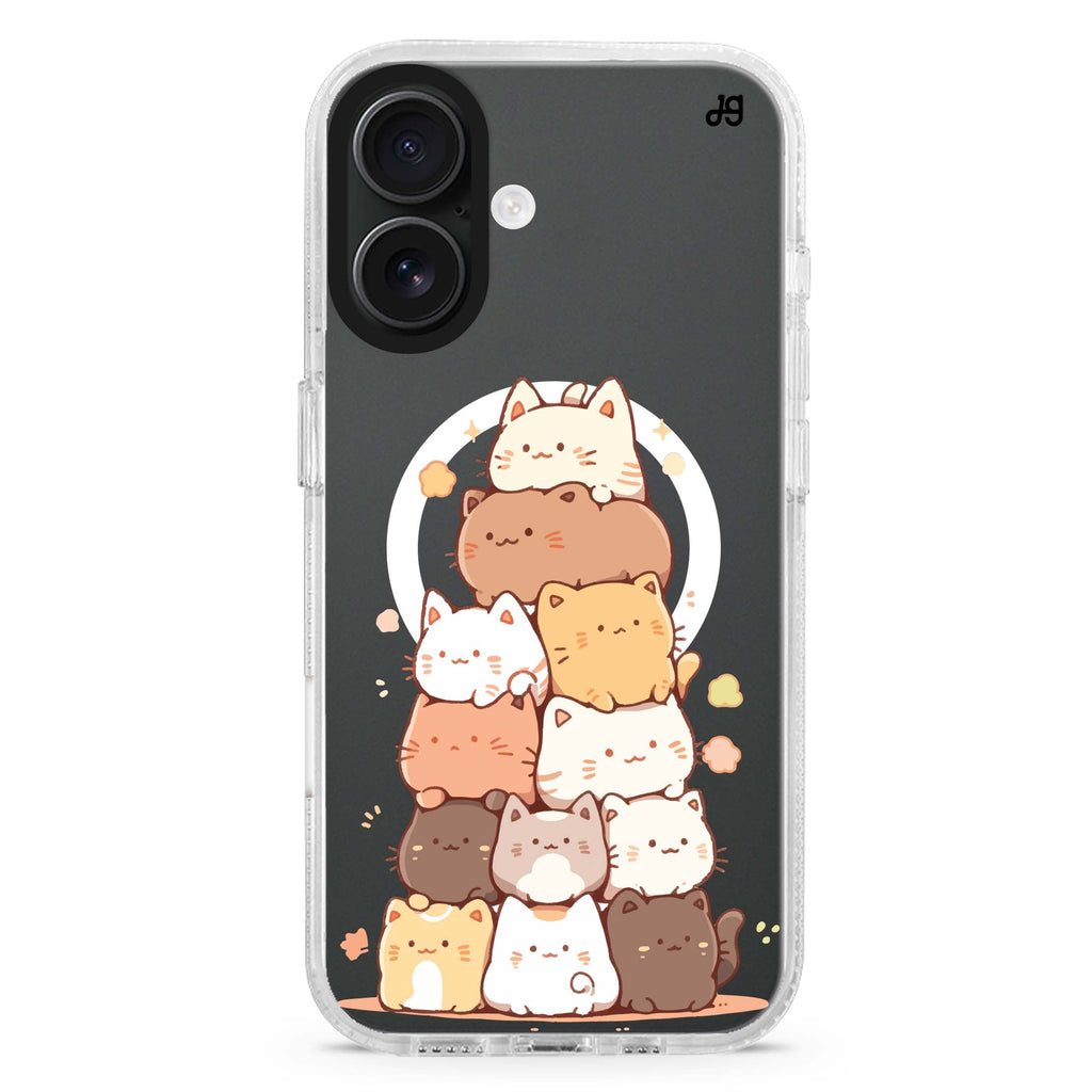 Kitty Cluster Magsafe 兼容水晶透明保護殼