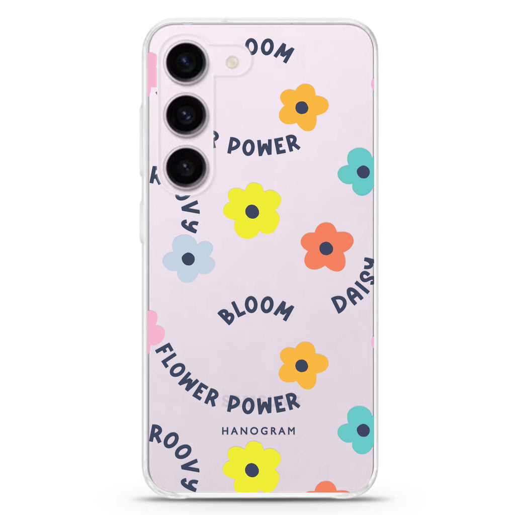Flower Power Samsung Galaxy 水晶透明保護殼