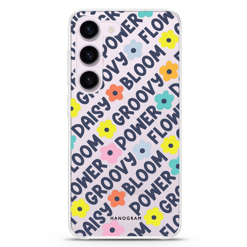 Groovy Flower Samsung Galaxy 水晶透明保護殼