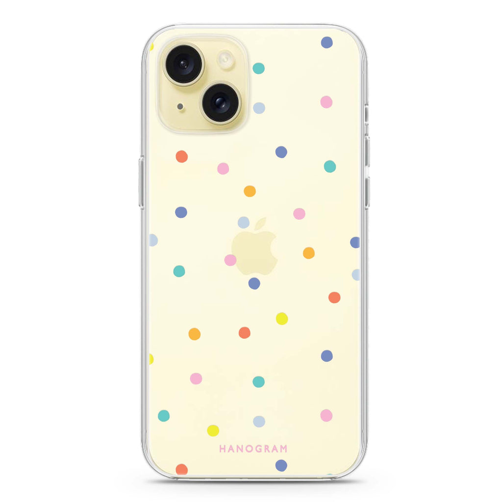 Colourful Dot Pattern iPhone 15 水晶透明保護殼