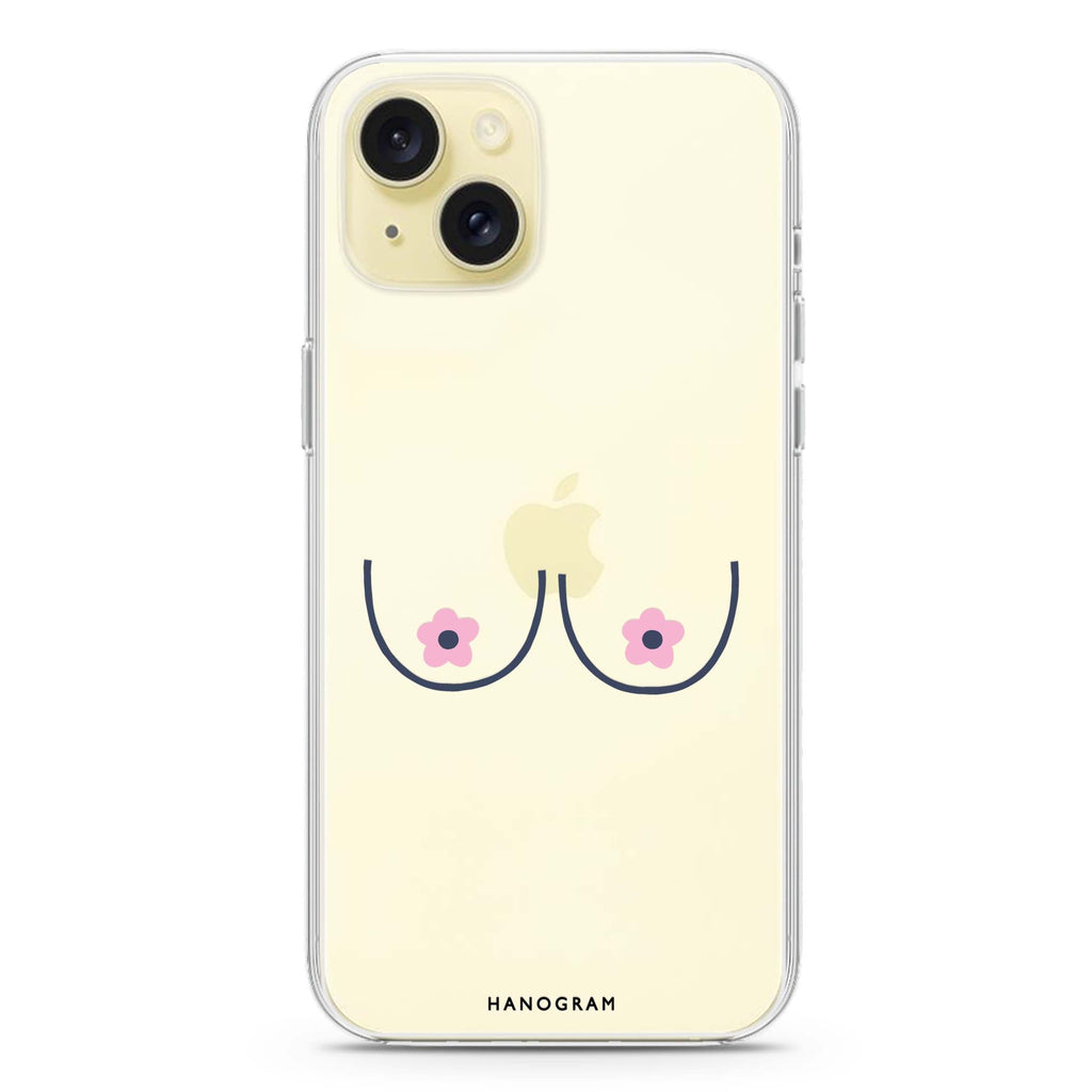 Floral Breast iPhone 15 水晶透明保護殼