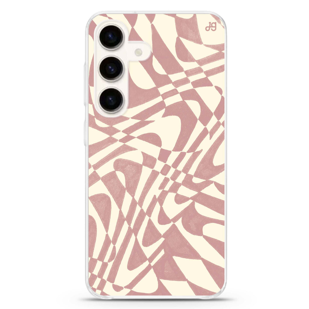 Abstract Paint Pattern Samsung Galaxy S26/S25/S24 水晶透明保護殼正面展示