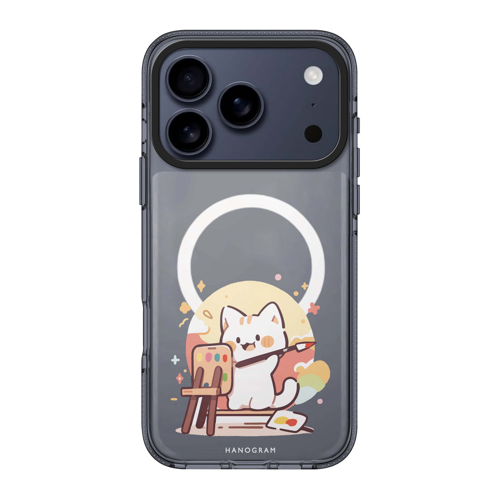 Feline Masterwork iPhone 17 Pro Max MagSafe 水晶透明保護殼 貓圖案設計 圖1