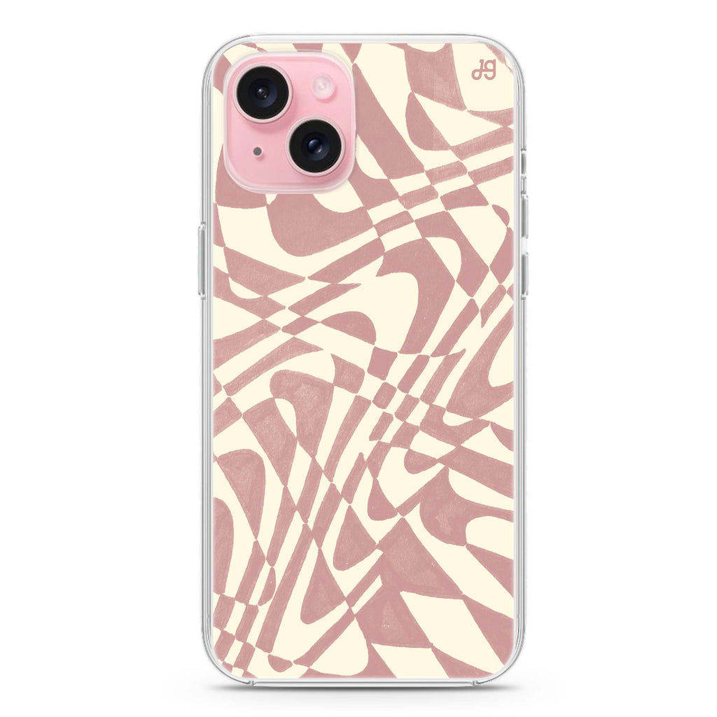 Abstract Paint Pattern iPhone 15 Plus Magsafe 兼容水晶透明保護殼