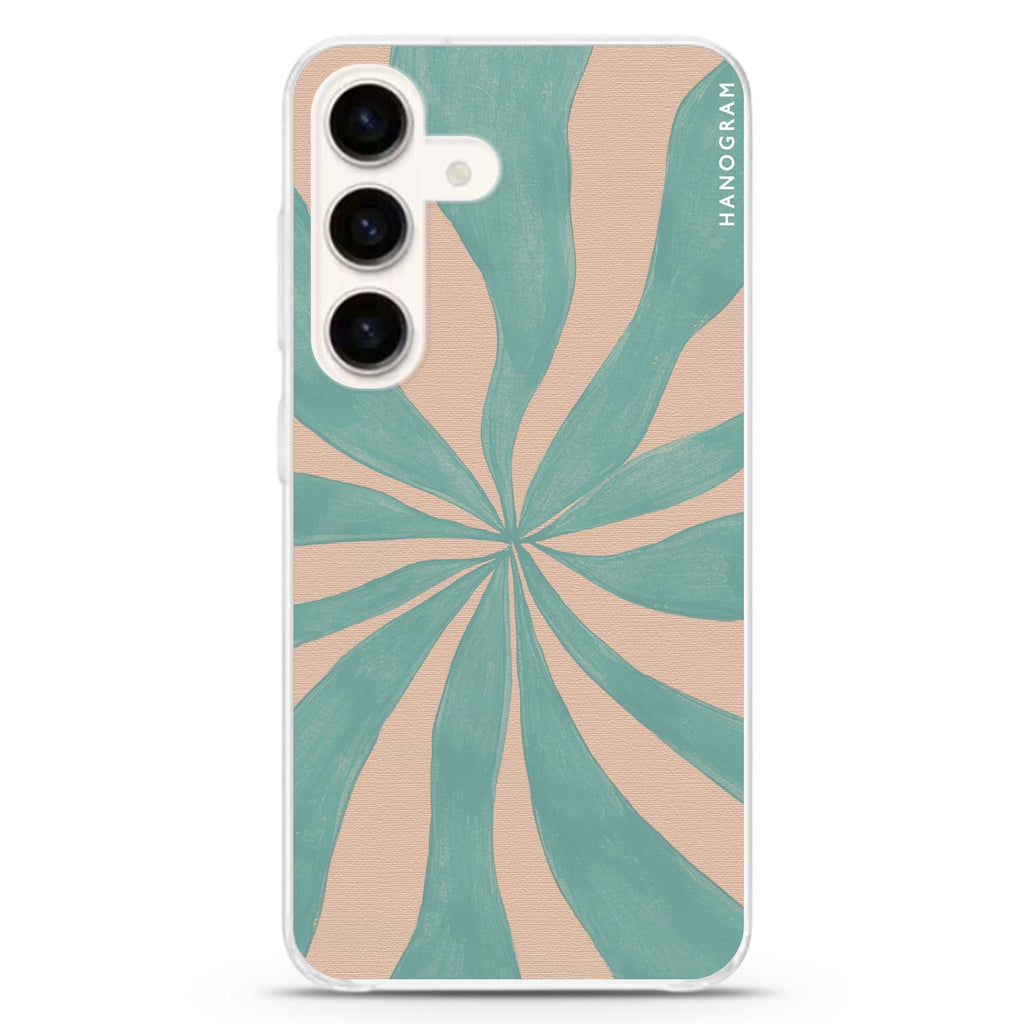 Abstract Paint Pattern Samsung Galaxy S26/S25/S24 水晶透明保護殼正面展示