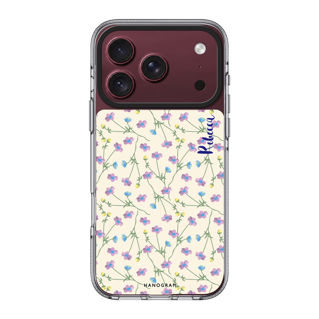 Girly floral 水晶透明保護殼