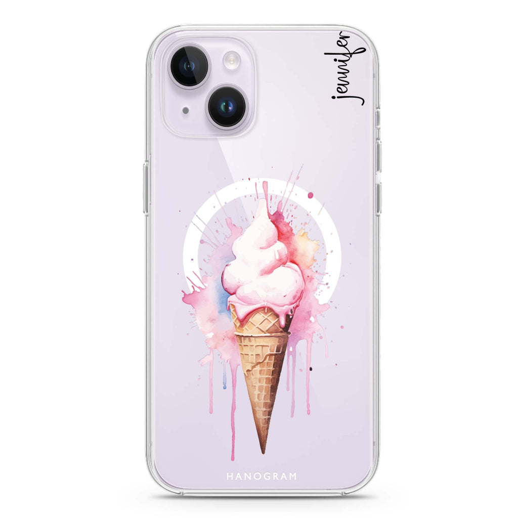 Sweet Swirls iPhone 14 Plus Magsafe 兼容水晶透明保護殼