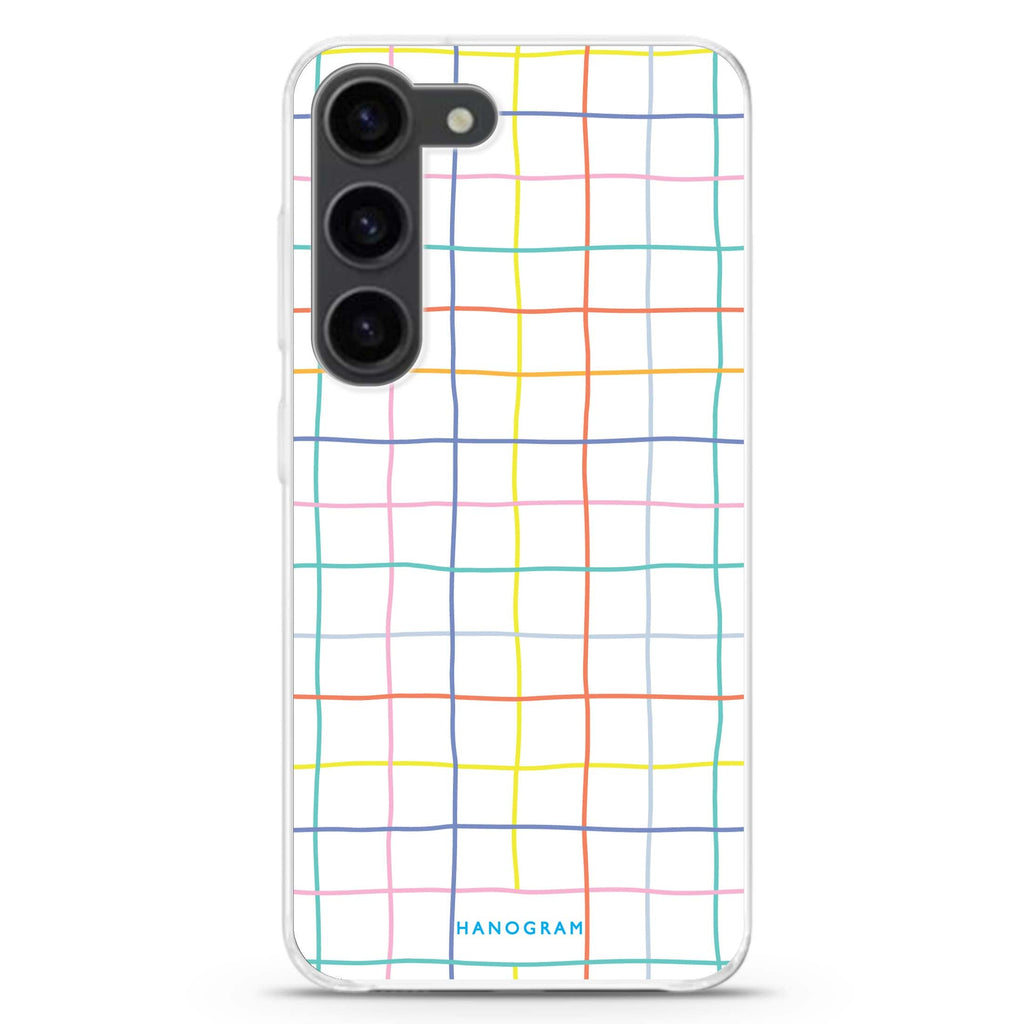 Colourful Checked Pattern Samsung Galaxy 水晶透明保護殼